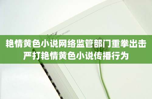 艳情黄色小说网络监管部门重拳出击严打艳情黄色小说传播行为