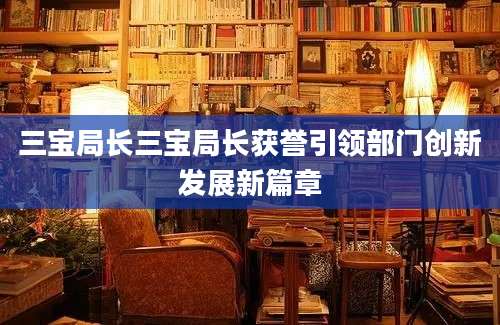 三宝局长三宝局长获誉引领部门创新发展新篇章