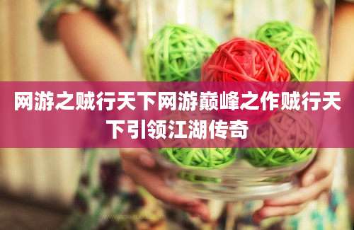 网游之贼行天下网游巅峰之作贼行天下引领江湖传奇