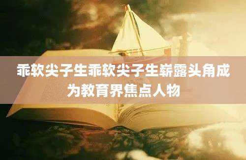乖软尖子生乖软尖子生崭露头角成为教育界焦点人物