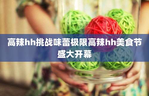高辣hh挑战味蕾极限高辣hh美食节盛大开幕