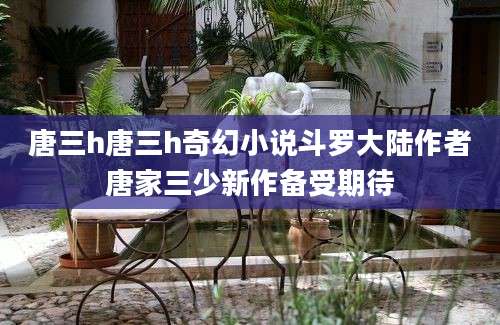 唐三h唐三h奇幻小说斗罗大陆作者唐家三少新作备受期待