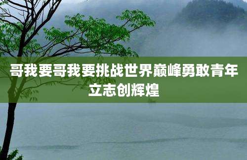 哥我要哥我要挑战世界巅峰勇敢青年立志创辉煌