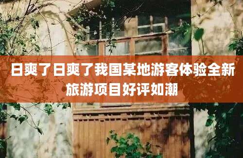 日爽了日爽了我国某地游客体验全新旅游项目好评如潮