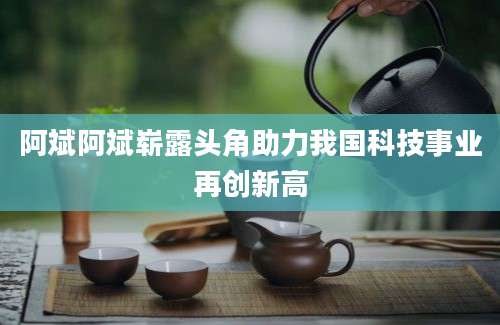 阿斌阿斌崭露头角助力我国科技事业再创新高