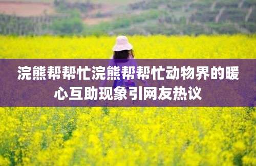 浣熊帮帮忙浣熊帮帮忙动物界的暖心互助现象引网友热议