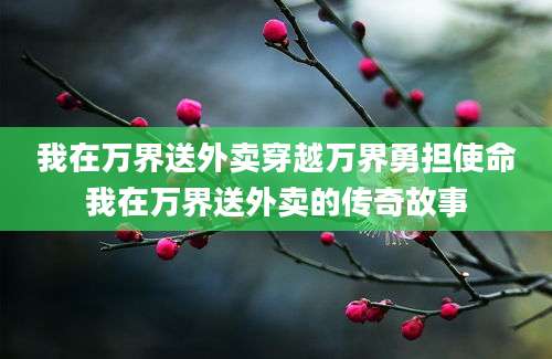 我在万界送外卖穿越万界勇担使命我在万界送外卖的传奇故事