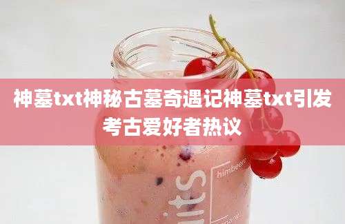神墓txt神秘古墓奇遇记神墓txt引发考古爱好者热议
