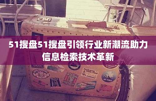 51搜盘51搜盘引领行业新潮流助力信息检索技术革新