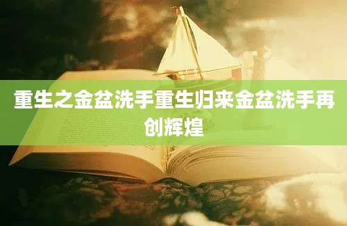 重生之金盆洗手重生归来金盆洗手再创辉煌