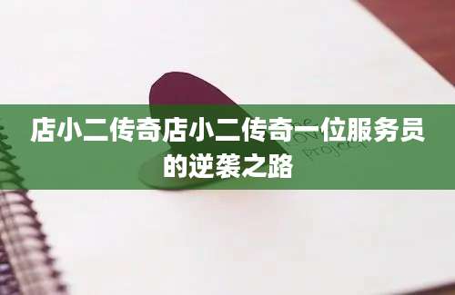 店小二传奇店小二传奇一位服务员的逆袭之路