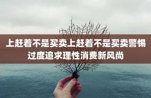 上赶着不是买卖上赶着不是买卖警惕过度追求理性消费新风尚