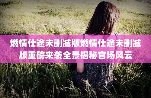 燃情仕途未删减版燃情仕途未删减版重磅来袭全景揭秘官场风云