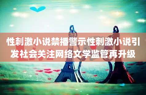 性刺激小说禁播警示性刺激小说引发社会关注网络文学监管再升级