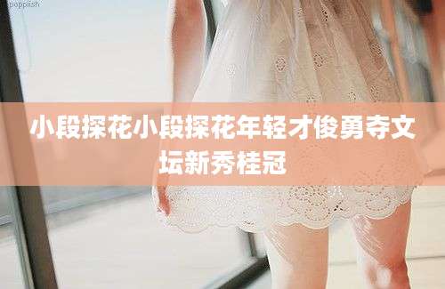 小段探花小段探花年轻才俊勇夺文坛新秀桂冠