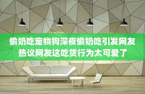 偷奶吃宠物狗深夜偷奶吃引发网友热议网友这吃货行为太可爱了