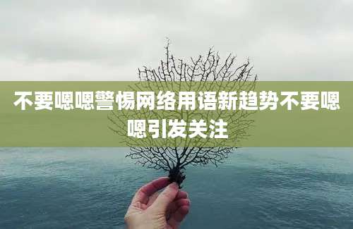 不要嗯嗯警惕网络用语新趋势不要嗯嗯引发关注