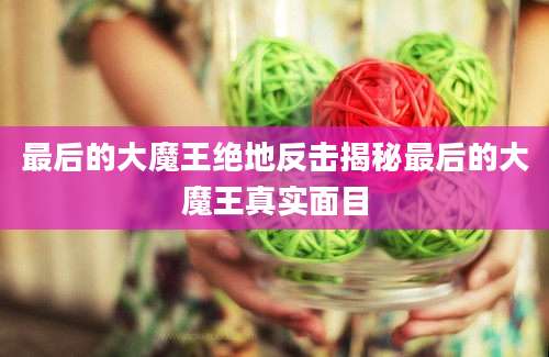 最后的大魔王绝地反击揭秘最后的大魔王真实面目