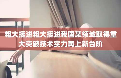 粗大挺进粗大挺进我国某领域取得重大突破技术实力再上新台阶
