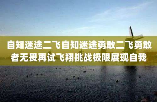 自知迷途二飞自知迷途勇敢二飞勇敢者无畏再试飞翔挑战极限展现自我