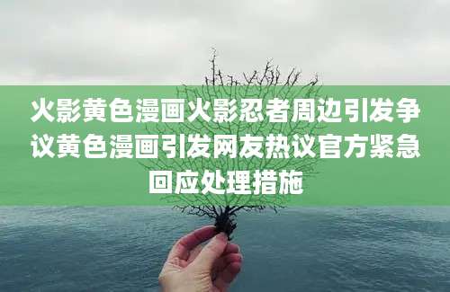 火影黄色漫画火影忍者周边引发争议黄色漫画引发网友热议官方紧急回应处理措施