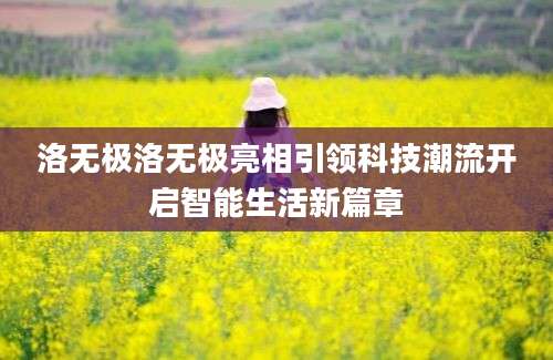 洛无极洛无极亮相引领科技潮流开启智能生活新篇章