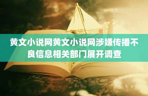 黄文小说网黄文小说网涉嫌传播不良信息相关部门展开调查