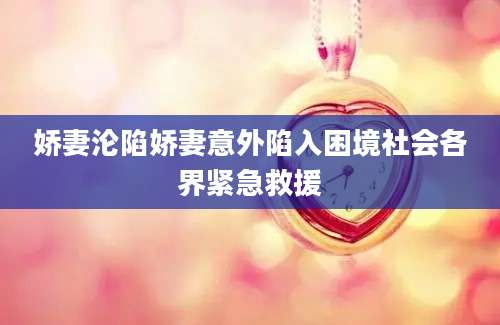 娇妻沦陷娇妻意外陷入困境社会各界紧急救援