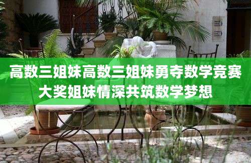 高数三姐妹高数三姐妹勇夺数学竞赛大奖姐妹情深共筑数学梦想