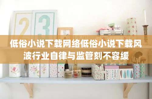 低俗小说下载网络低俗小说下载风波行业自律与监管刻不容缓
