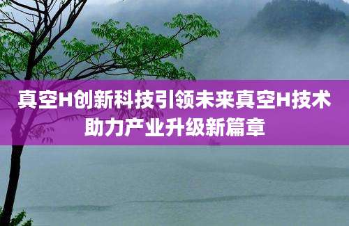 真空H创新科技引领未来真空H技术助力产业升级新篇章