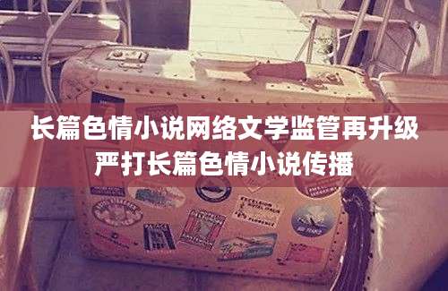 长篇色情小说网络文学监管再升级严打长篇色情小说传播