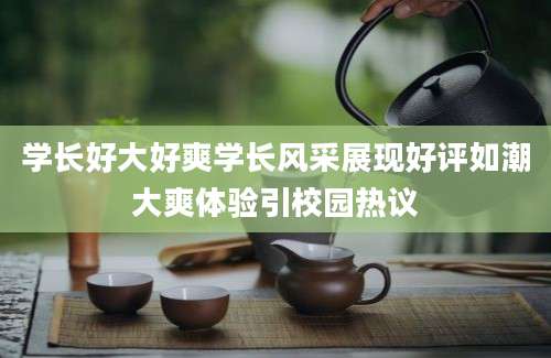 学长好大好爽学长风采展现好评如潮大爽体验引校园热议