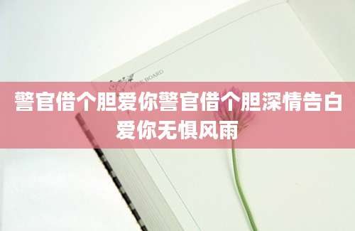 警官借个胆爱你警官借个胆深情告白爱你无惧风雨