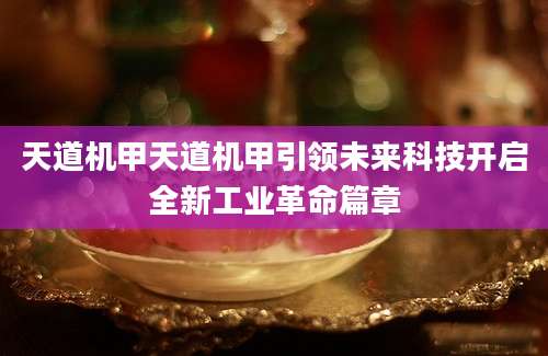 天道机甲天道机甲引领未来科技开启全新工业革命篇章