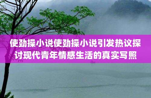 使劲操小说使劲操小说引发热议探讨现代青年情感生活的真实写照