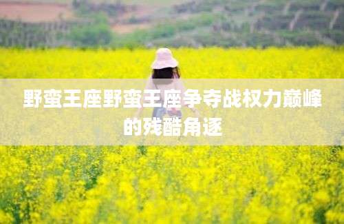 野蛮王座野蛮王座争夺战权力巅峰的残酷角逐