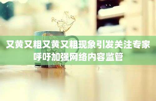 又黄又粗又黄又粗现象引发关注专家呼吁加强网络内容监管