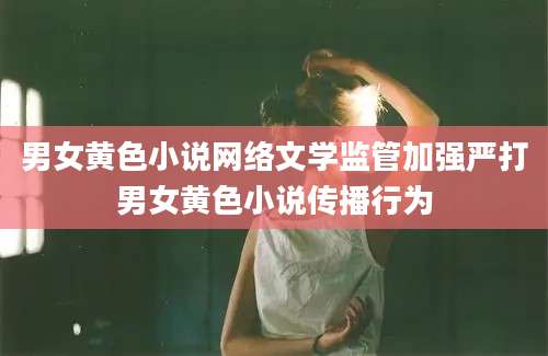 男女黄色小说网络文学监管加强严打男女黄色小说传播行为