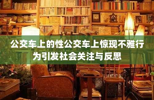 公交车上的性公交车上惊现不雅行为引发社会关注与反思