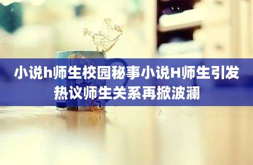 小说h师生校园秘事小说H师生引发热议师生关系再掀波澜