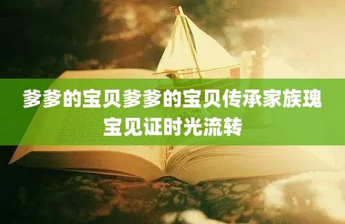 爹爹的宝贝爹爹的宝贝传承家族瑰宝见证时光流转