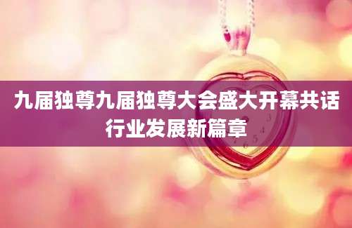 九届独尊九届独尊大会盛大开幕共话行业发展新篇章