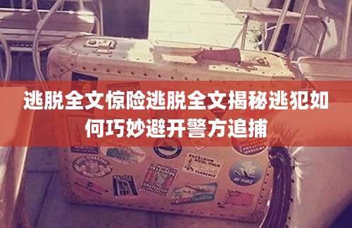 逃脱全文惊险逃脱全文揭秘逃犯如何巧妙避开警方追捕