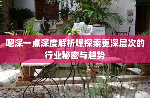 嗯深一点深度解析嗯探索更深层次的行业秘密与趋势