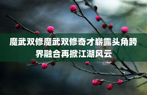 魔武双修魔武双修奇才崭露头角跨界融合再掀江湖风云