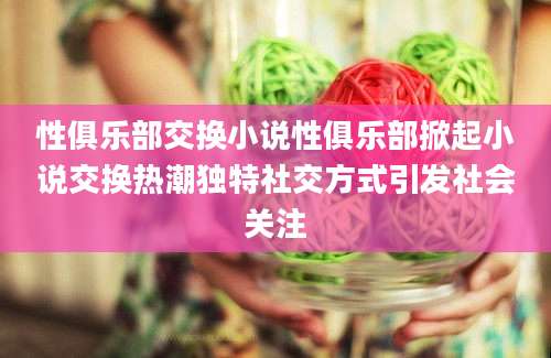 性俱乐部交换小说性俱乐部掀起小说交换热潮独特社交方式引发社会关注