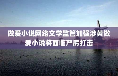做爰小说网络文学监管加强涉黄做爰小说将面临严厉打击