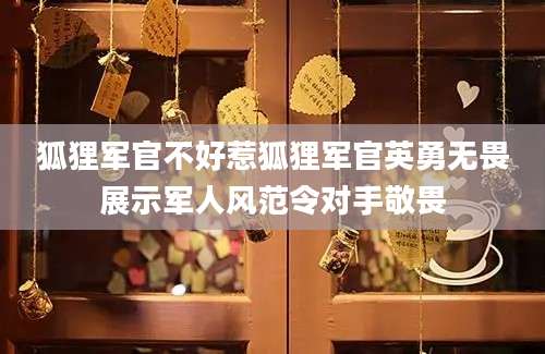 狐狸军官不好惹狐狸军官英勇无畏展示军人风范令对手敬畏