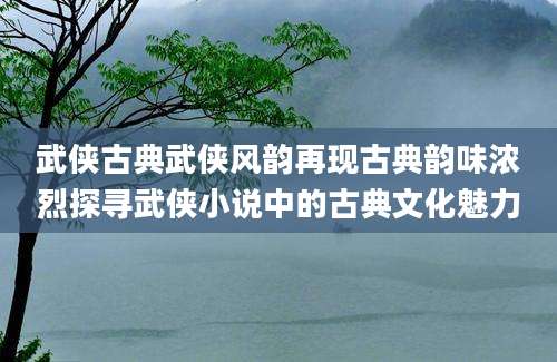 武侠古典武侠风韵再现古典韵味浓烈探寻武侠小说中的古典文化魅力
